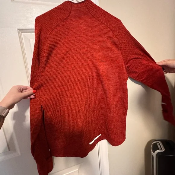 Nike dri fit men’s large red quarter zip athletic running - Picture 3 of 5